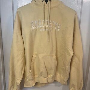 Men's Beige Hoodie with Embroidered Design